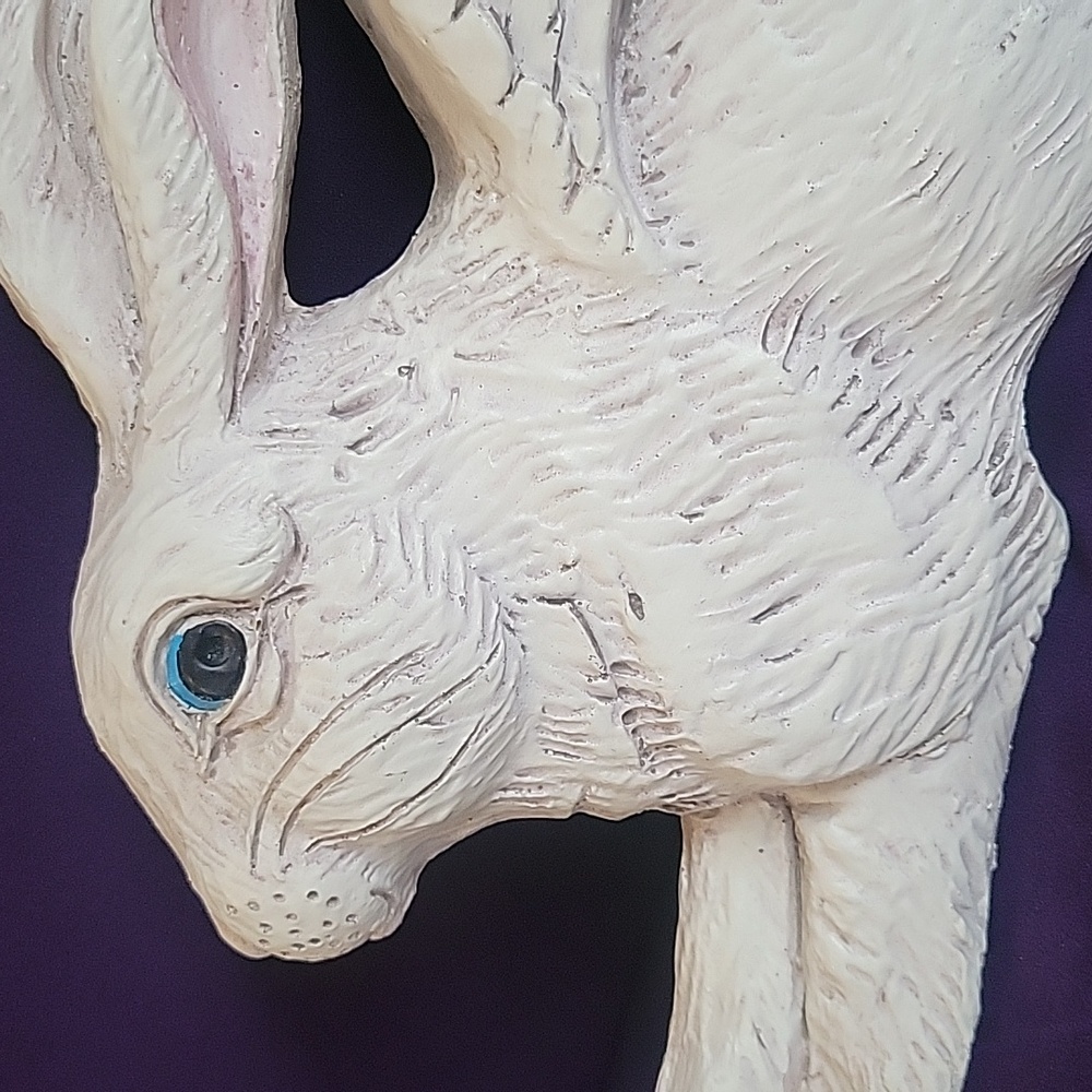 White Winged Rabbit Figurine - Picture 3 of 3